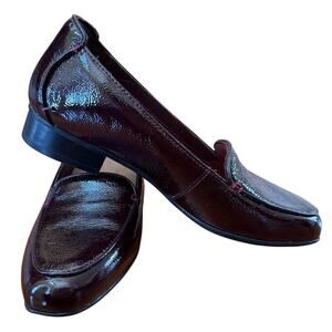 Clarks Keesha Luca Loafers Somen’s 8 Burgundy Patent Leather NEW Office Comfort